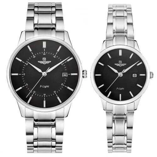 Đồng hồ cặp đôi SRWATCH SR10061.1101PL đen