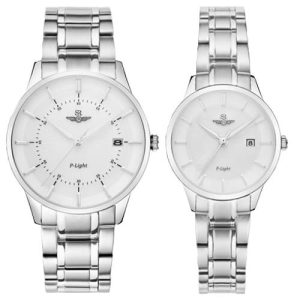 Đồng hồ cặp đôi SRWATCH SR10061.1102PL trắng